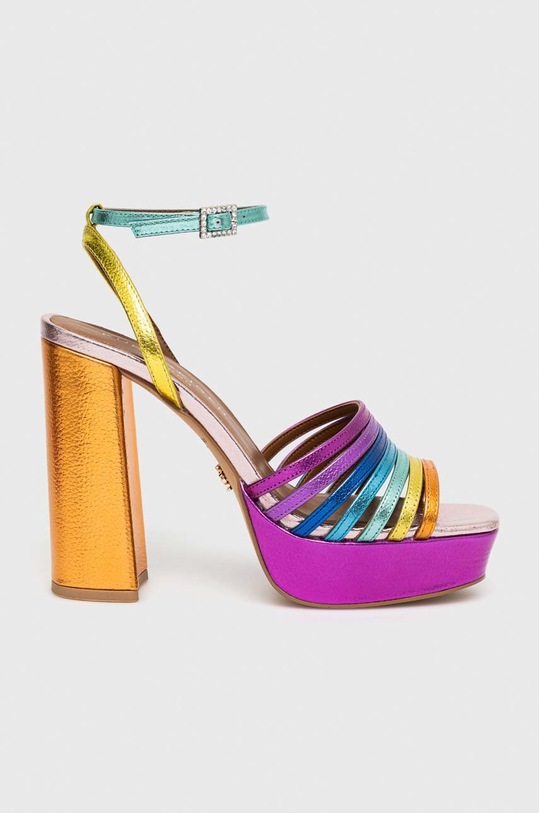 Kurt Geiger London sandały skórzane Pierra słupek multicolor 8882269109.MULT/OTHER