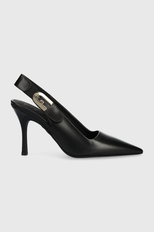 Furla bőr tűsarkú Sign Slingback tűsarok fekete YG05SGN.WU0000.O6000