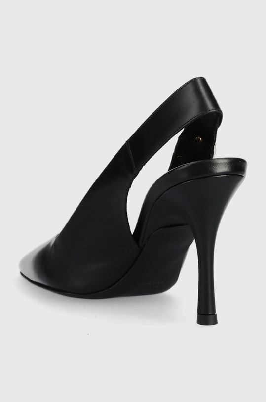 Cipők Furla bőr tűsarkú Sign Slingback YG05SGN.WU0000.O6000 fekete