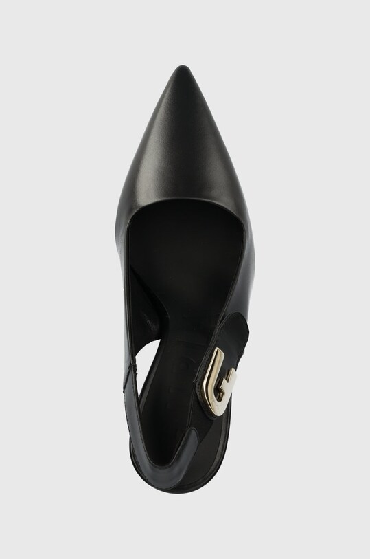 Kožne štikle Furla Sign Slingback crna YG05SGN.WU0000.O6000