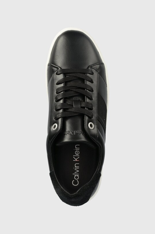 Kožené sneakers boty Calvin Klein CLEAN CUPSOLE LACE UP - HE černá HW0HW01415