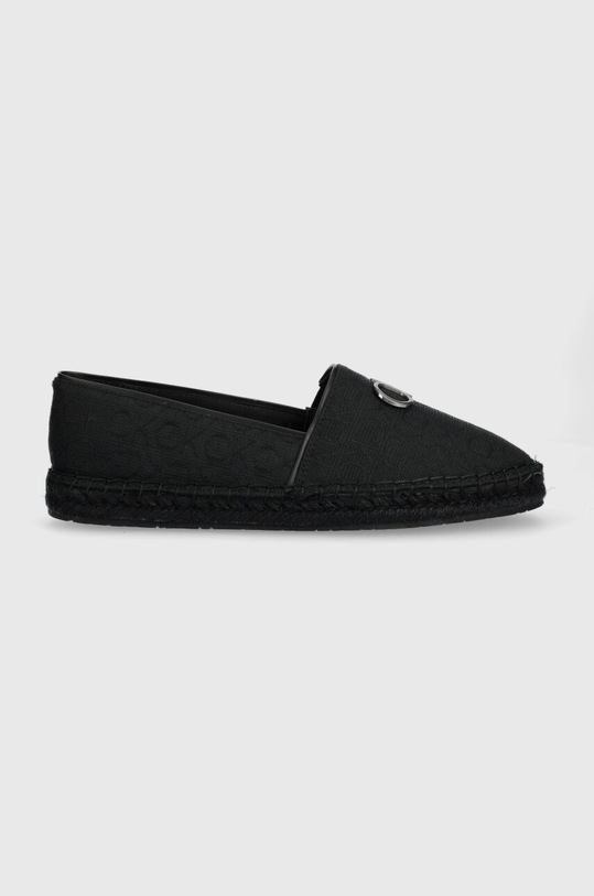 Calvin Klein espadryle ESPADRILLE W/HW - JQ tekstylny czarny HW0HW01458