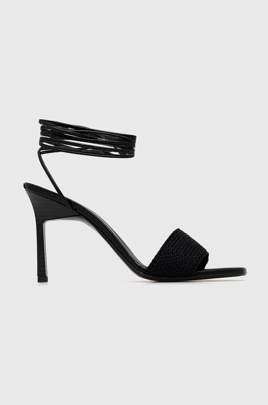 Sandály Calvin Klein GEO STIL GLADI SANDAL 90HH textilní černá HW0HW01467