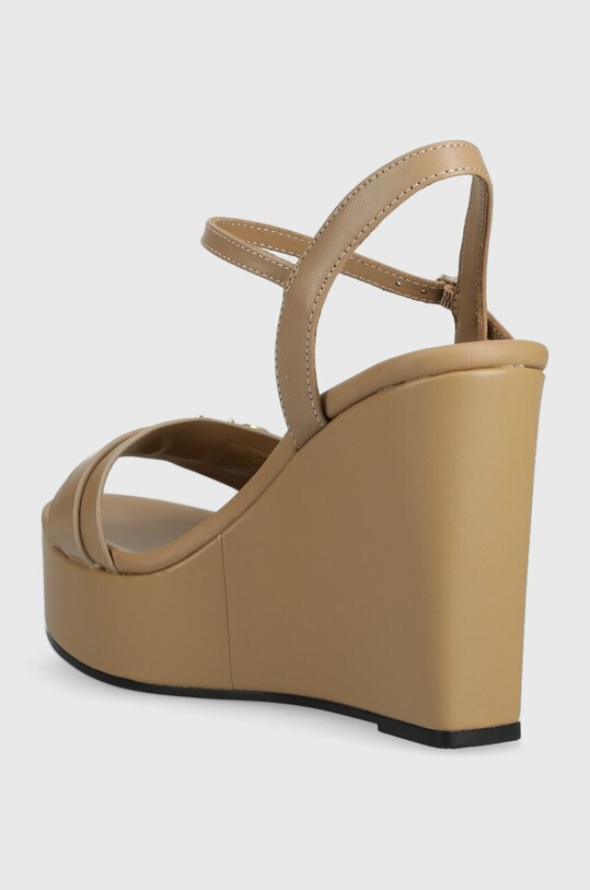 Obuv Kožené sandále Calvin Klein WEDGE 70HH W/HW HW0HW01485 béžová