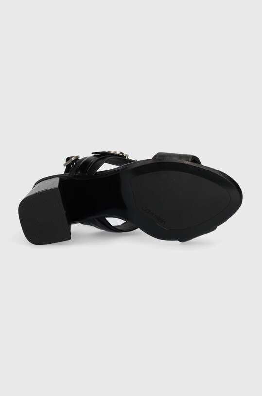 Кожаные сандалии Calvin Klein BLOCK HL SANDAL 85HH W/HW HW0HW01486 чёрный