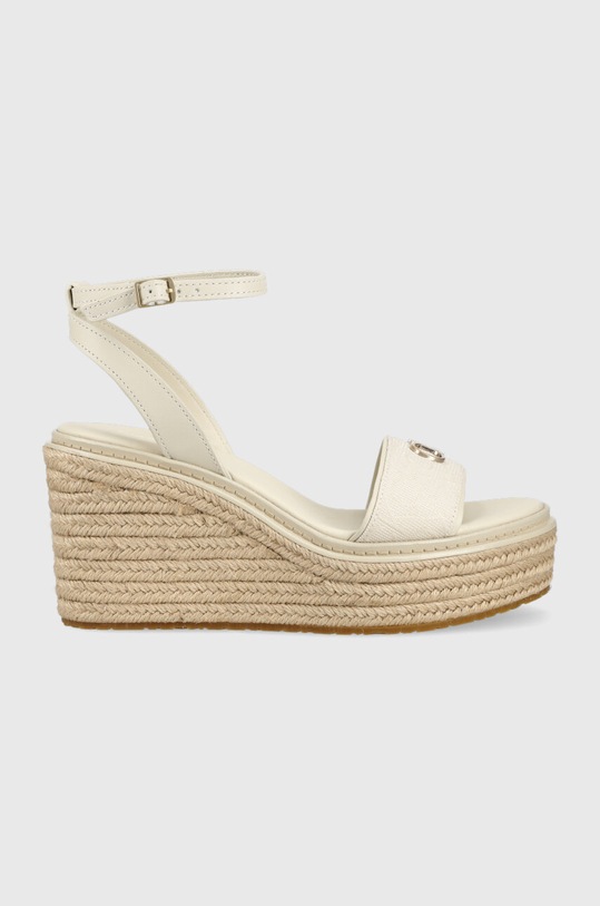Calvin Klein sandały WEDGE 50HH W/HW - JQ tekstylny beżowy HW0HW01490