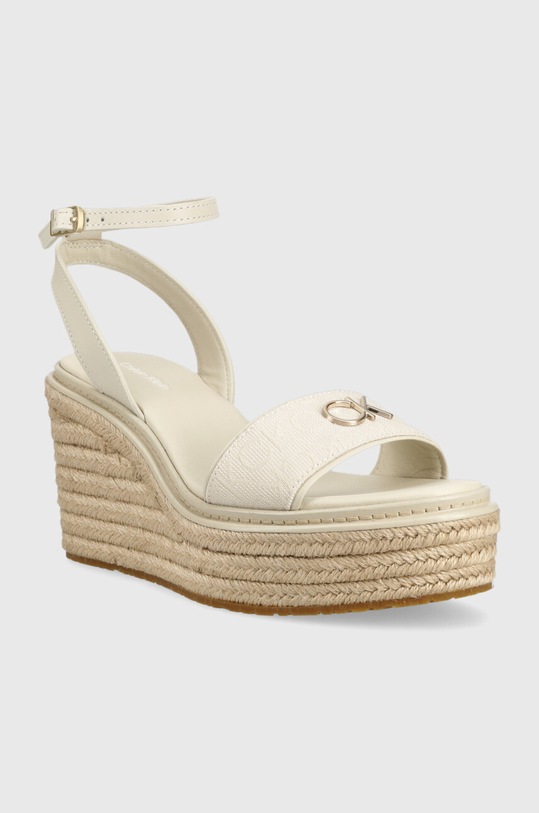 Calvin Klein sandały WEDGE 50HH W/HW - JQ HW0HW01490 beżowy SS23
