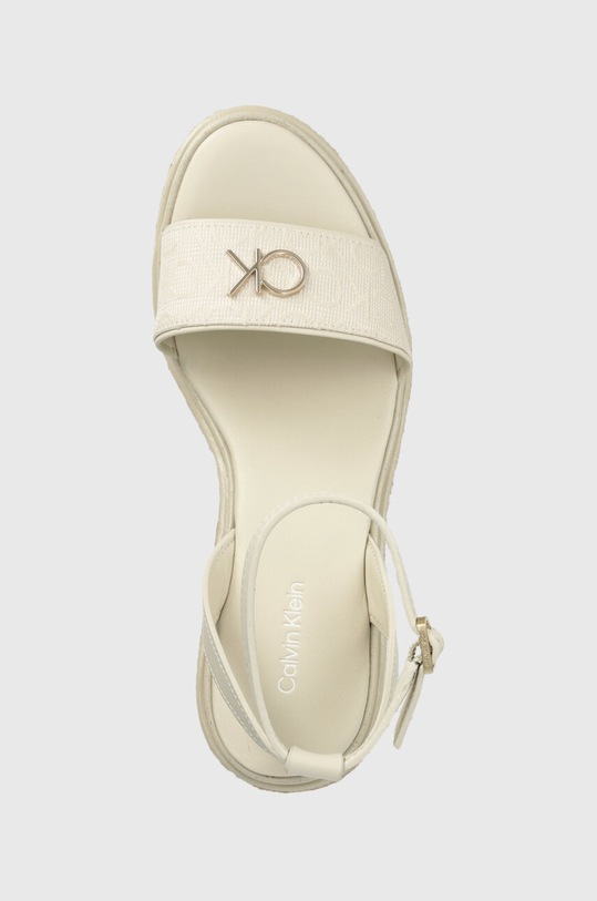 Calvin Klein sandały WEDGE 50HH W/HW - JQ beżowy HW0HW01490