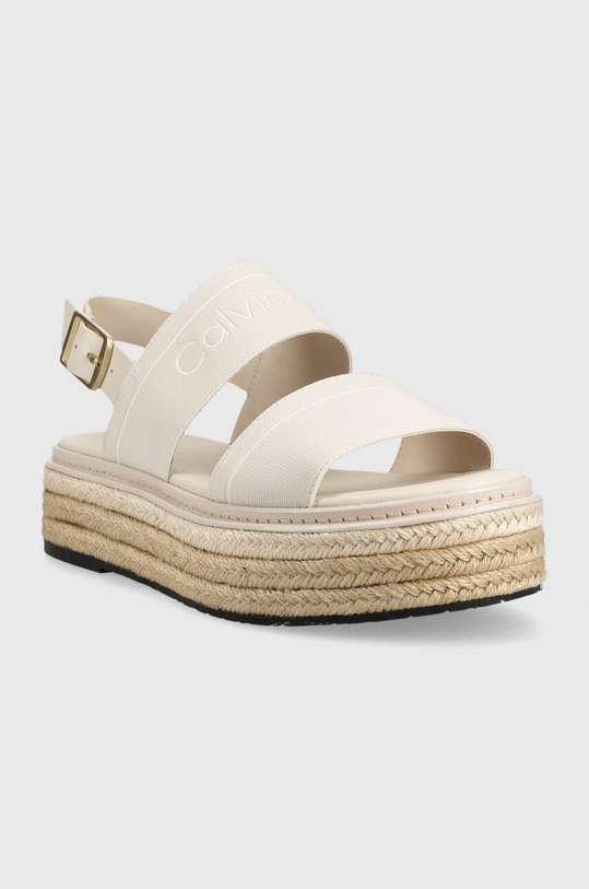 Sandále Calvin Klein FLATFORM WEDGE - HE HW0HW01497 béžová SS23