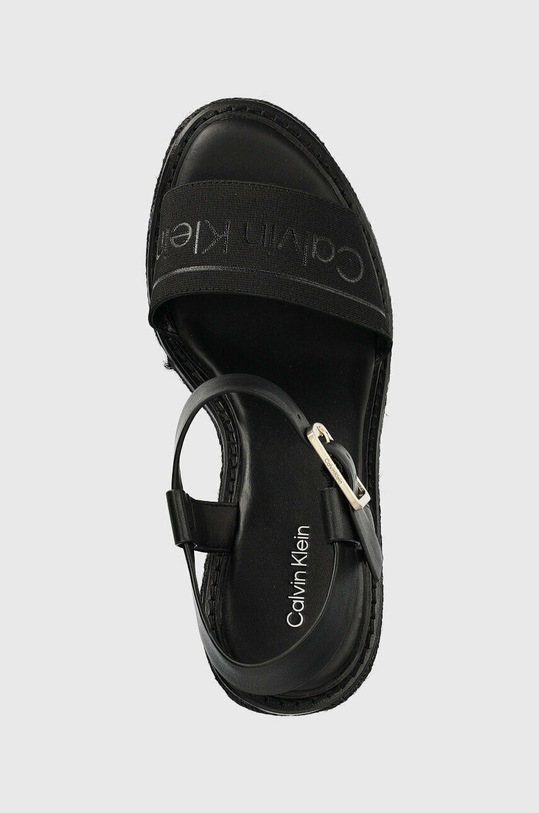 Calvin Klein sandały WEDGE 70HH - HE czarny HW0HW01499