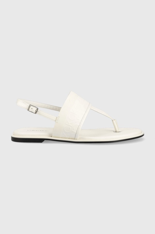 Calvin Klein sandały płaski biały HW0HW01536
