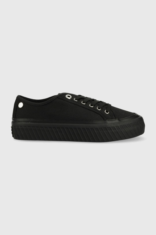 Sneakers boty Tommy Hilfiger PLATFORM VULCANIZED SNEAKER Planet friendly černá FW0FW07156