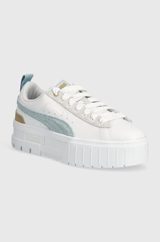 Puma sneakers din piele Mayze Mix Wns piele întoarsă alb 387468
