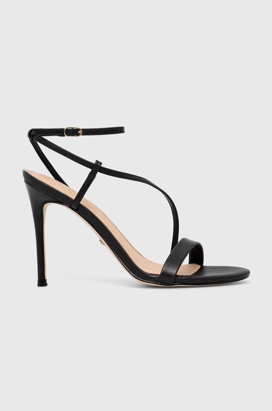 Guess sandały skórzane Kadera pozostałe czarny FL5KAD.LEA03.BLACK