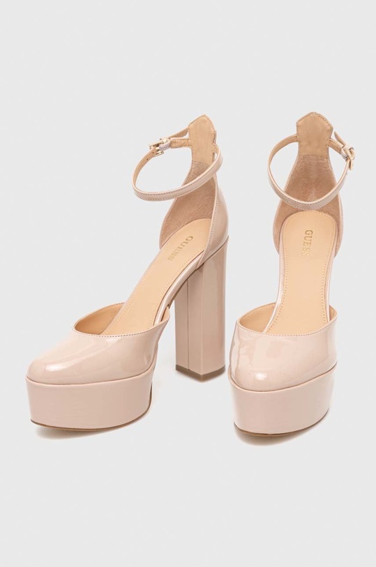 Guess czółenka calane FL5CAL.PAT03.NUDE beżowy SS23
