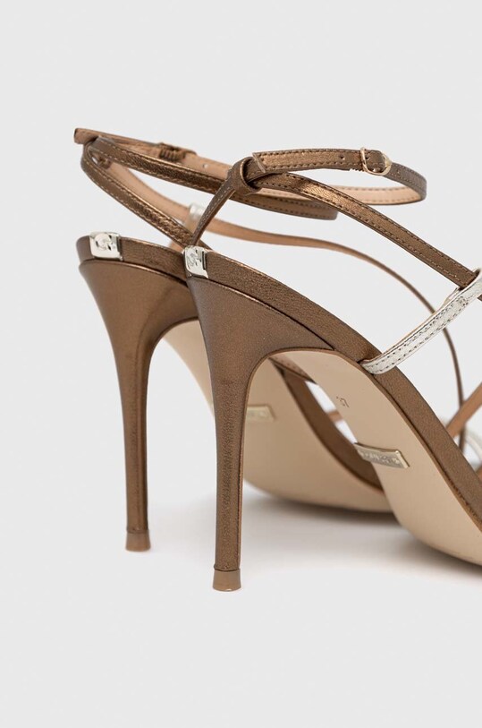 Обувки Кожени сандали Guess Kadera FL5KAD.LEM03.PLATI злато