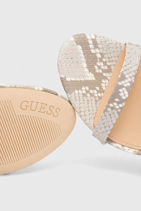 Шкіряні сандалі Guess Kadera бежевий FL5KAD.LEP03.CREAM