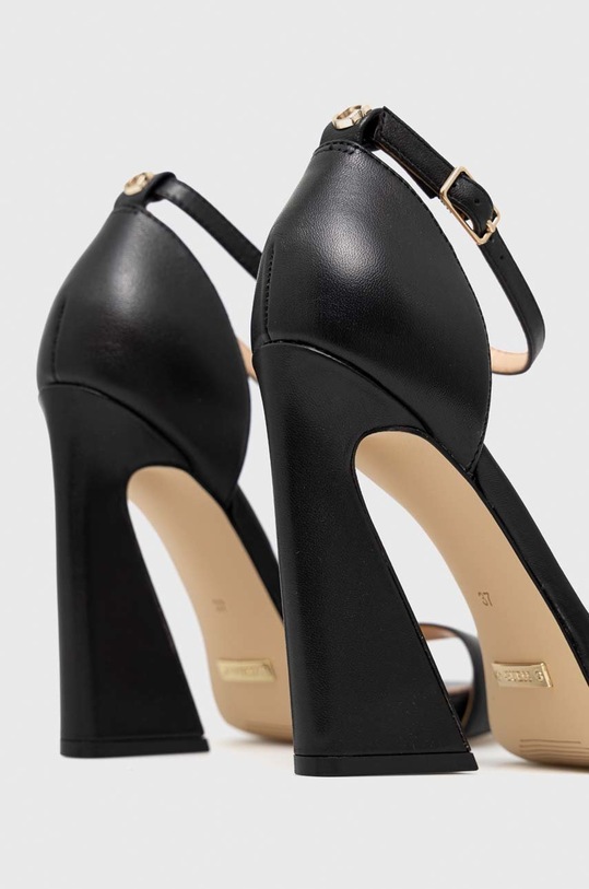 Usnjeni sandali Guess Morra črna FL5MRR.LEA03.BLACK