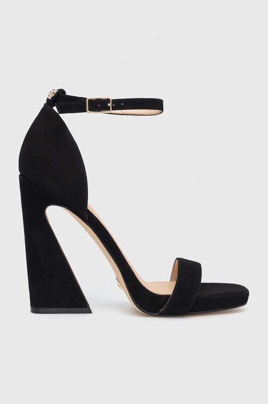 Guess sandale din piele intoarsa Morra gros negru FL5MRR.SUE03.BLACK
