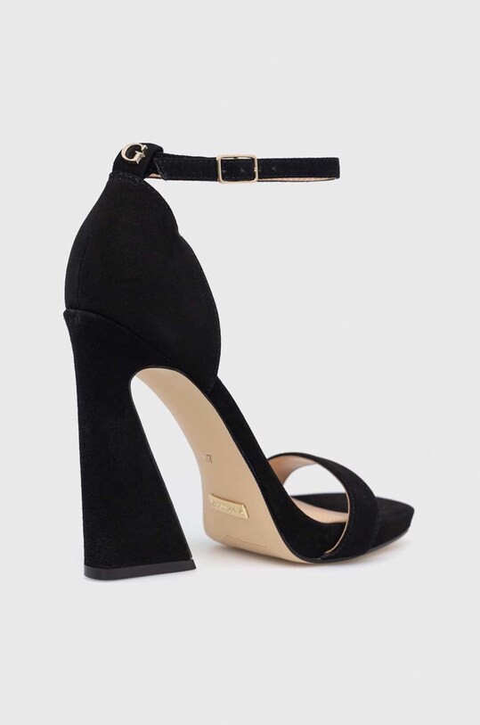 Încălțăminte Guess sandale din piele intoarsa Morra FL5MRR.SUE03.BLACK negru