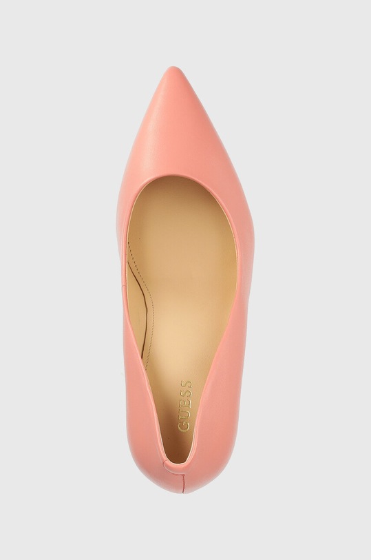 Guess czółenka skórzane Pialy pomarańczowy FL5PIA.LEA08.CORAL