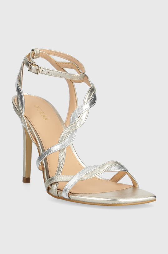 Guess sandali in pelle Syivia FL5SYV.LEA03.GOLSI oro SS23