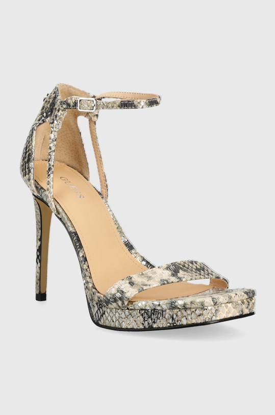 Guess sandały skórzane zoila FL5ZOI.LEP03.BEIGE beżowy SS23