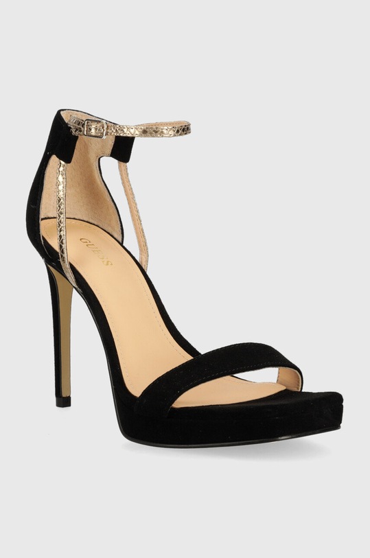 Guess sandały zamszowe Zoila FL5ZOI.SUE03.BLACK czarny SS23