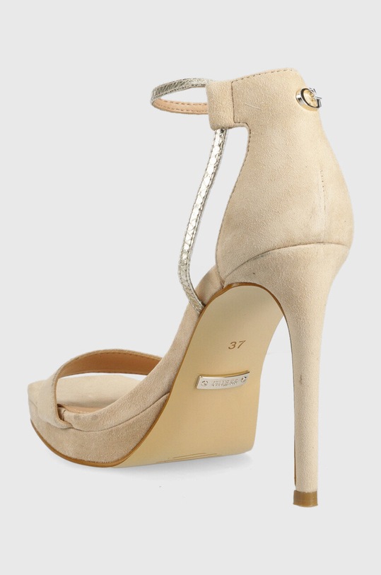 Obuwie Guess sandały zamszowe Zoila FL5ZOI.SUE03.PLATI złoty