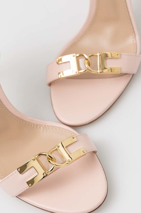 Kožené sandály Elisabetta Franchi růžová SA17L31E2.BA7