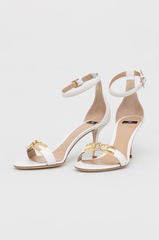 Кожени сандали Elisabetta Franchi SA75L31E2.360 бял SS23