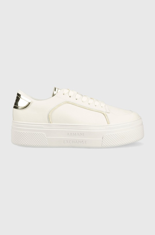 Armani Exchange sneakersy imitacja skóry licowej beżowy XDX116.XV696.S288