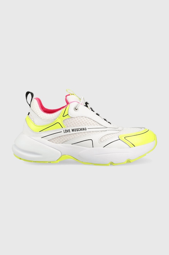Love Moschino sneakers Sneakerd Sporty 50 textil alb JA15025G1GIQ510A
