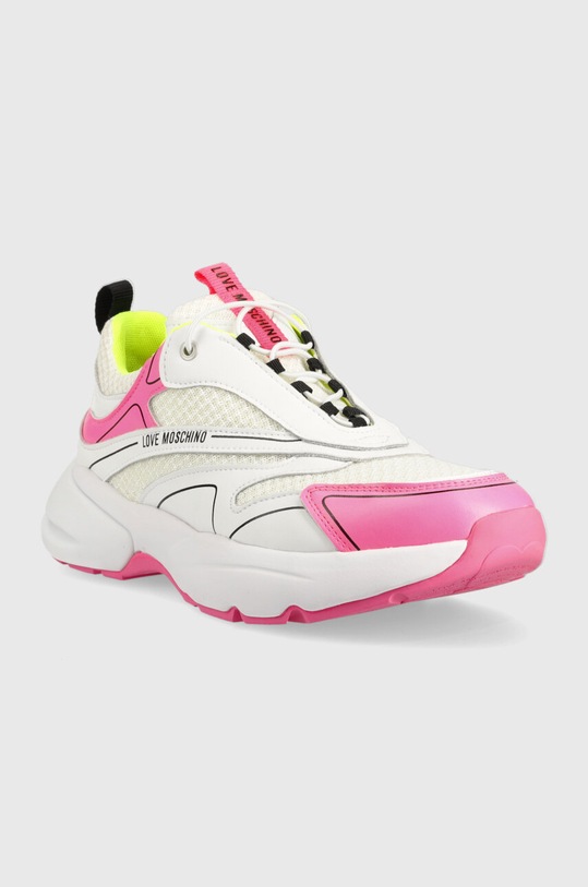 Love Moschino sneakers Sneakerd Sporty 50 JA15025G1GIQ510B alb SS23