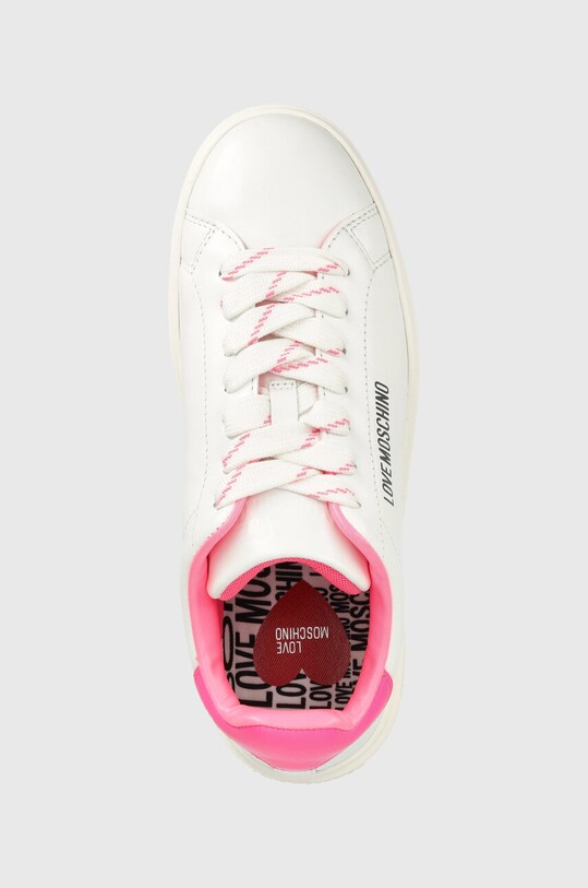 Love Moschino sneakersy skórzane Sneakerd Bold 40 biały JA15374G1GIA410A