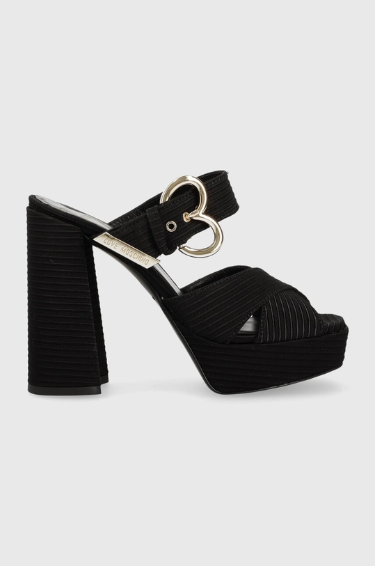 Love Moschino klapki Sabotd Quadra 120 słupek czarny JA2809CG1GJL0000