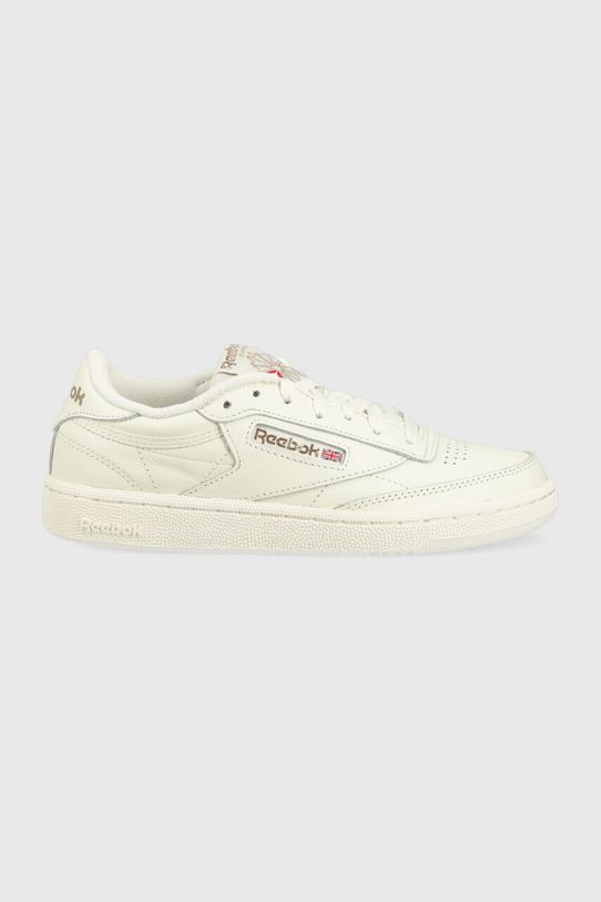 Reebok Classic sneakersy skórzane Club C 85 płaska beżowy HQ0948
