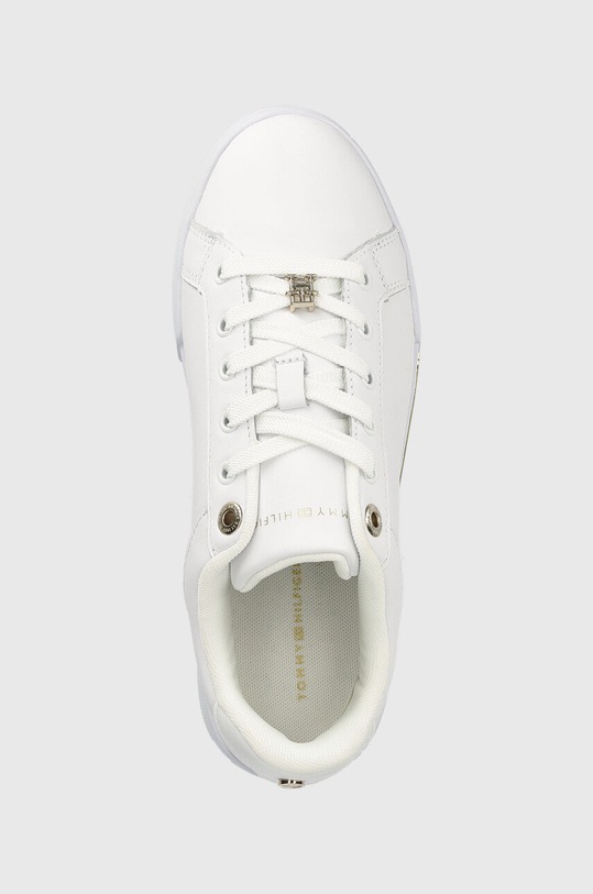 Kožne tenisice Tommy Hilfiger COURT SNEAKER WITH LACE HARDWARE bijela FW0FW06908