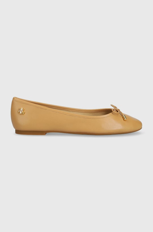 Lauren Ralph Lauren baleriny skórzane Jayna beżowy 802824650015.101