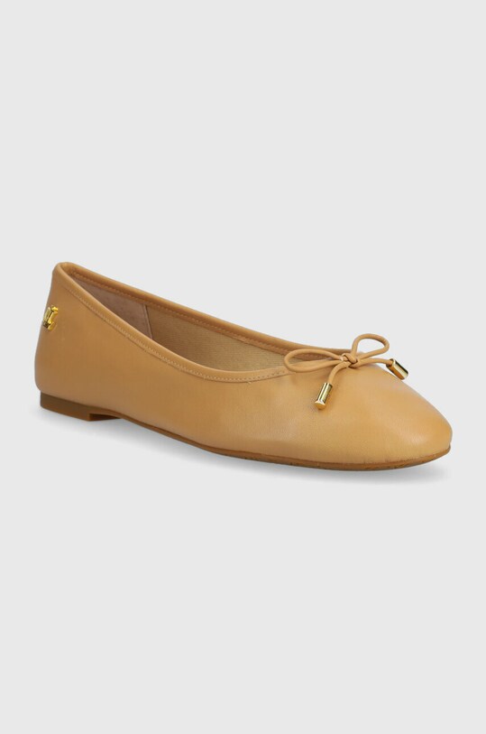 Lauren Ralph Lauren baleriny skórzane Jayna 802824650015.101 beżowy SS23