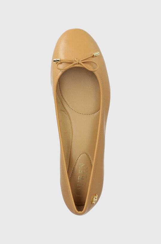 Lauren Ralph Lauren baleriny skórzane Jayna beżowy 802824650015.101