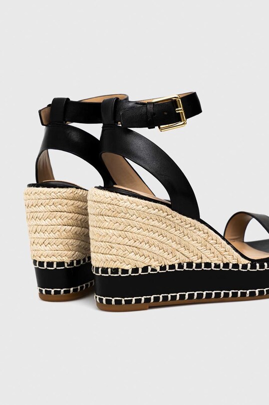 Обувки Кожени сандали Lauren Ralph Lauren 802884124001 802884124001.001 черен