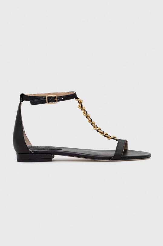 Kožené sandály Lauren Ralph Lauren 802891389005 přírodní kůže černá 802891389005.001
