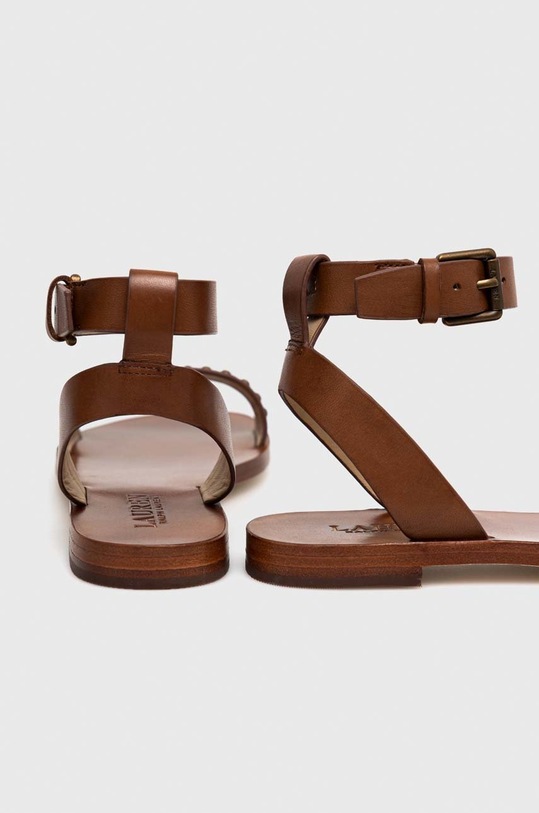 Obuwie Lauren Ralph Lauren sandały skórzane Tristyn 802891394001.270 brązowy