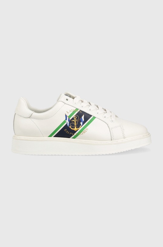Πάνινα παπούτσια Lauren Ralph Lauren Angeline 4 υφασμάτινο λευκό 802891458001.100
