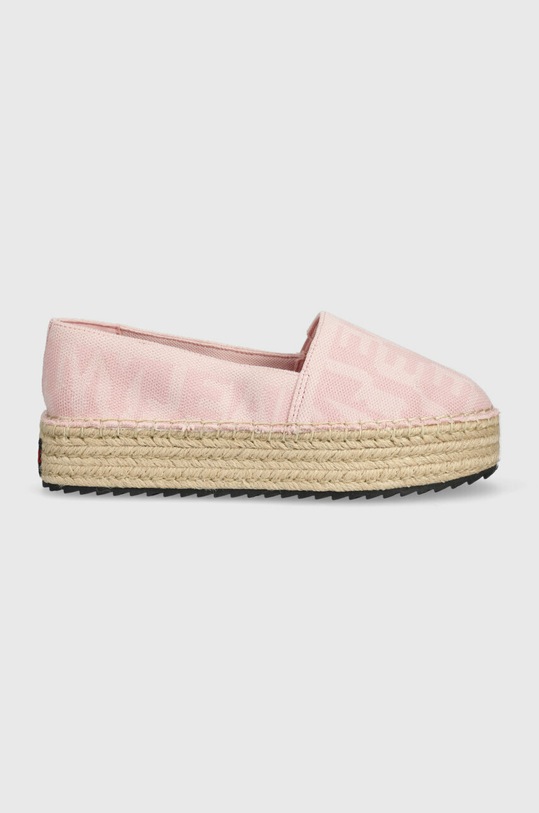 Tommy Jeans espadryle LOGOMANIA ESPADRILLE syntetyczny różowy EN0EN02079