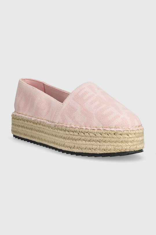 Tommy Jeans espadryle LOGOMANIA ESPADRILLE EN0EN02079 różowy SS23
