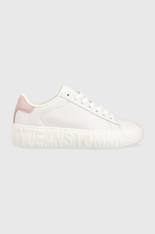 Tommy Jeans sneakersy skórzane NEW CUPSOLE LEATHER platforma biały EN0EN02137