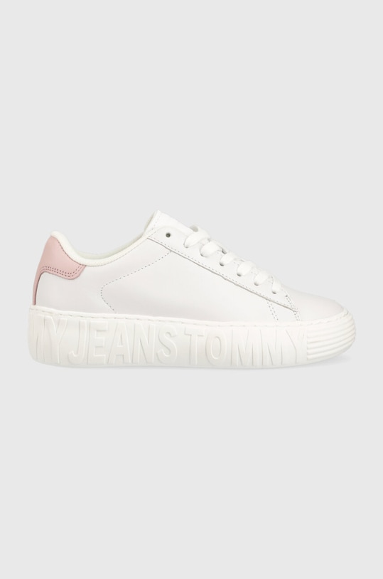 Tommy Jeans sneakersy skórzane NEW CUPSOLE LEATHER platforma biały EN0EN02137