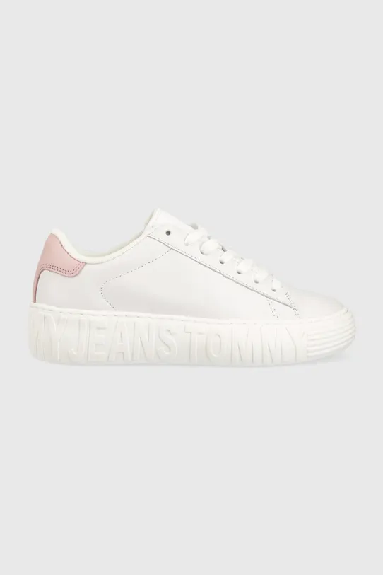 Tommy Jeans sneakersy skórzane NEW CUPSOLE LEATHER platforma biały EN0EN02137